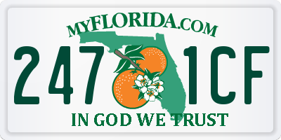 FL license plate 2471CF