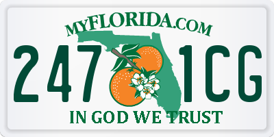 FL license plate 2471CG
