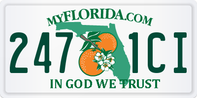 FL license plate 2471CI