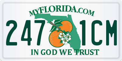 FL license plate 2471CM