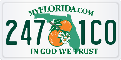 FL license plate 2471CO