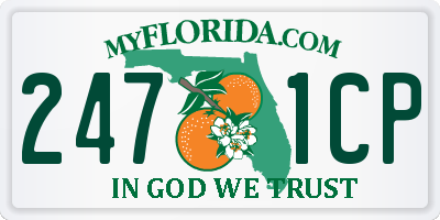 FL license plate 2471CP