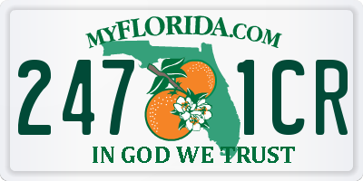 FL license plate 2471CR