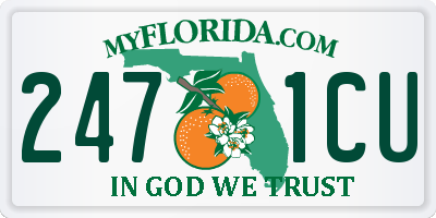 FL license plate 2471CU