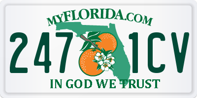 FL license plate 2471CV