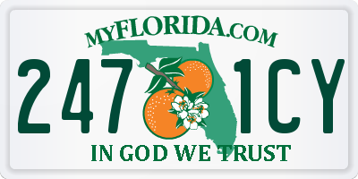 FL license plate 2471CY