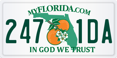 FL license plate 2471DA