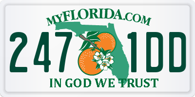 FL license plate 2471DD