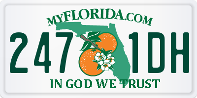 FL license plate 2471DH