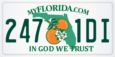 FL license plate 2471DI