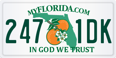 FL license plate 2471DK