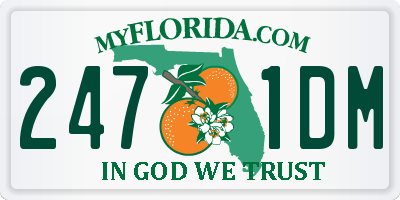 FL license plate 2471DM