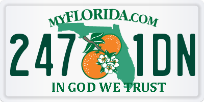 FL license plate 2471DN