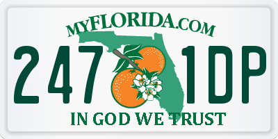 FL license plate 2471DP