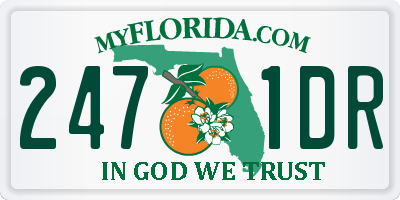 FL license plate 2471DR