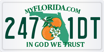 FL license plate 2471DT