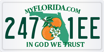 FL license plate 2471EE