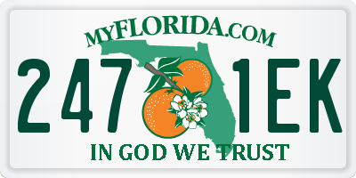 FL license plate 2471EK