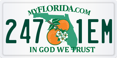 FL license plate 2471EM