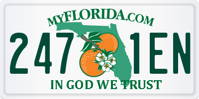 FL license plate 2471EN