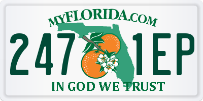 FL license plate 2471EP