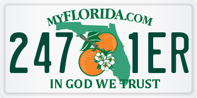FL license plate 2471ER