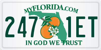FL license plate 2471ET
