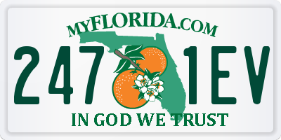 FL license plate 2471EV