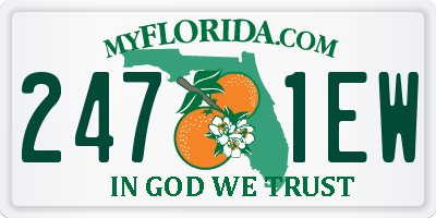 FL license plate 2471EW