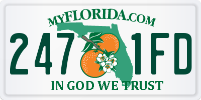 FL license plate 2471FD