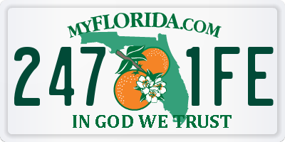 FL license plate 2471FE