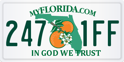 FL license plate 2471FF