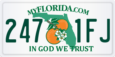 FL license plate 2471FJ