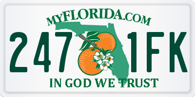 FL license plate 2471FK