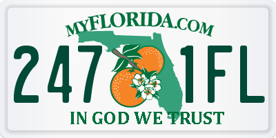 FL license plate 2471FL