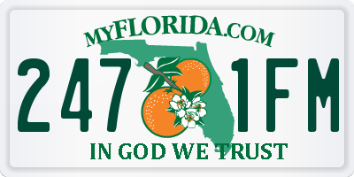 FL license plate 2471FM
