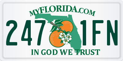 FL license plate 2471FN
