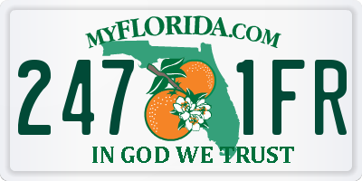 FL license plate 2471FR