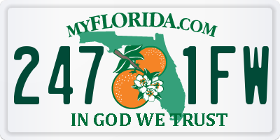 FL license plate 2471FW