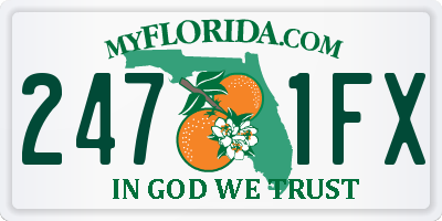 FL license plate 2471FX