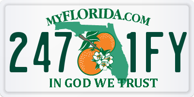 FL license plate 2471FY