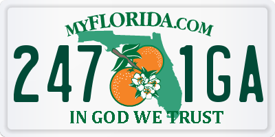 FL license plate 2471GA