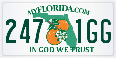 FL license plate 2471GG