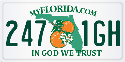 FL license plate 2471GH
