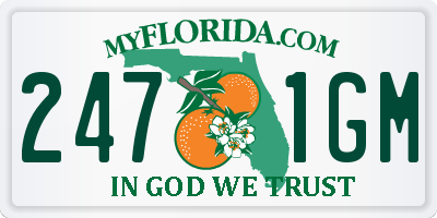 FL license plate 2471GM