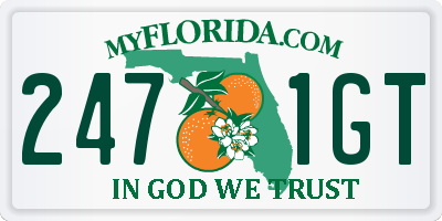 FL license plate 2471GT