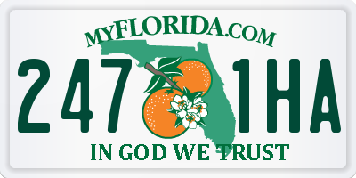 FL license plate 2471HA