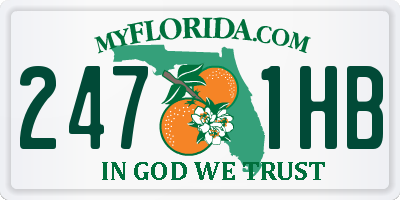 FL license plate 2471HB