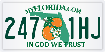 FL license plate 2471HJ