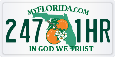 FL license plate 2471HR